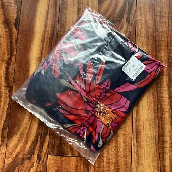 Trina Turk Silvery Dress Mini Length Floral Print Multicolor Size Medium - Picture 5 of 7